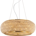 Ideal Lux - LED-Kristall-Kronleuchter an Kabel PASHA 14xE14/40W/230V Ø 65 cm goldfarben